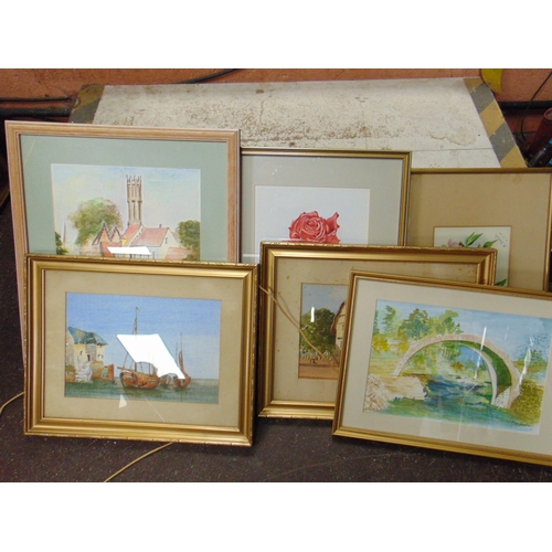 230 - Collection of framed and glazed watercolours.