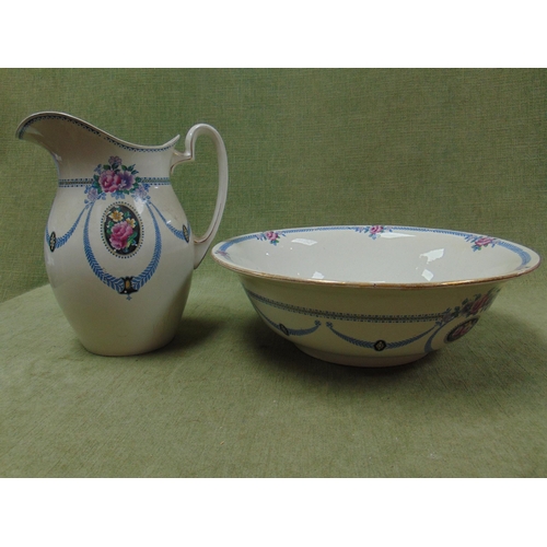 95 - Leighton 'Empire' 2 piece jug and bowl set.