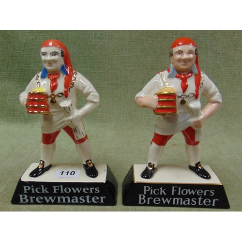 110 - Pair of Carltonware advertising figures, Flowers Brewmaster. Each 9.5