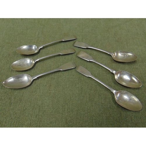 27 - Six antique silver spoons. 3.6 ozt.