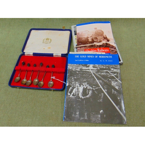 53 - Cased set of commemorative spoons, and some ephemera.