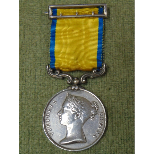 7 - Baltic medal and ribbon, H.M.S Leopard , Awarded to J.STEVENSON.