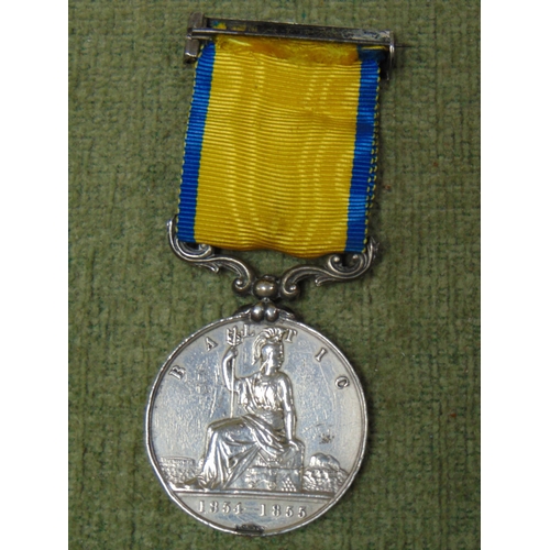 7 - Baltic medal and ribbon, H.M.S Leopard , Awarded to J.STEVENSON.