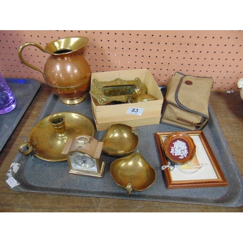 83 - Mixed brassware, etc.