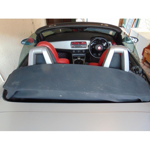 200 - BMW 2006 Z4 two door convertible, silver, MOT until 7th September 2023, 77,160 miles,  Reg No. J555 ... 