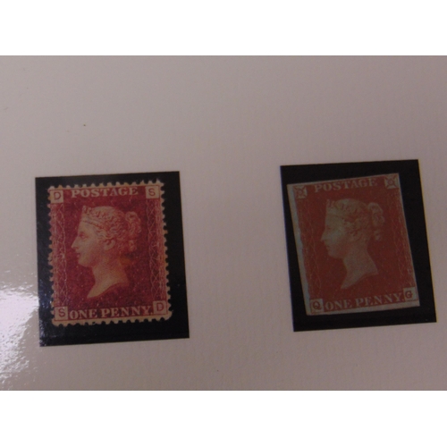 8 - Cased Harrington & Byrne first and last unused Penny Red pair, with certificate.