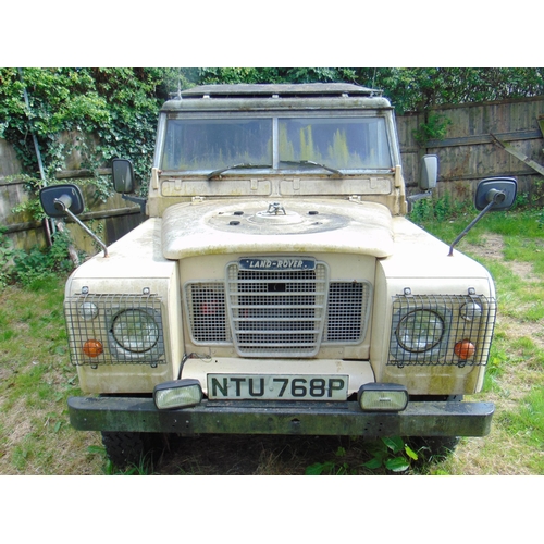 202 - 3 Series 109 LWB Land Rover, Heavy Oil, with Safari roof. NTU 768P.