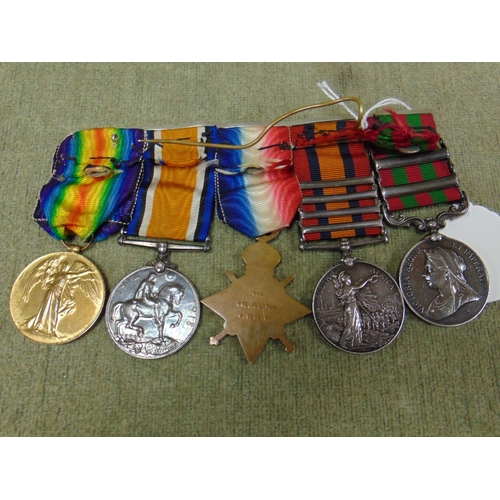 25 - Group of five medals, India General service medal 1895 - 4513 pte H Lotan 2nd Btl Royal Sussex Regt.... 