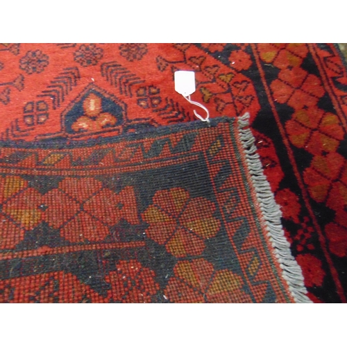 262 - Persian red ground runner. 108 x 31.5