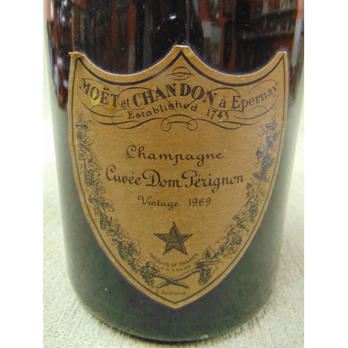 3 - One bottle, Moet Chandon Dom Perignon champagne 1969.