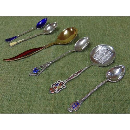 416 - Various Sterling silver spoons.