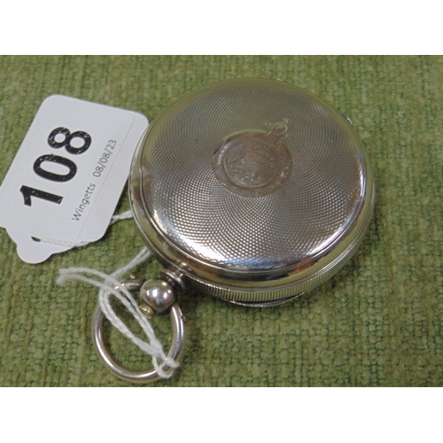 108 - Kendal & Dent silver cased pocket watch.