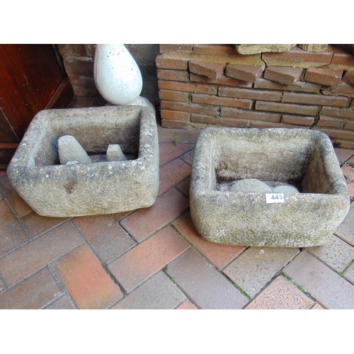 443 - Pair of modern garden planters.