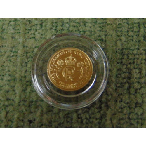 46 - Cased 2023 Charles III one eighth gold  sovereign.