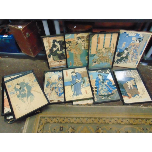 195 - Collection of Oriental prints.