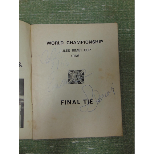 437 - 1966 World Championship Jules Rimet cup final England v West Germany programme, signed by Pele, Euse... 