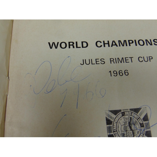 437 - 1966 World Championship Jules Rimet cup final England v West Germany programme, signed by Pele, Euse... 