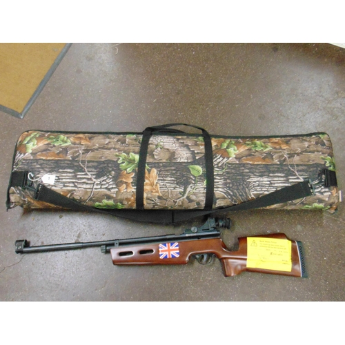 1 - SMK .22 air rifle with scope in slip. Please note :  Purchasers must be over 18 and photographic ID ... 