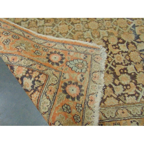 23 - Floral decorated rug, having geometric pattern (f). 62 x 49