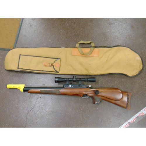 3 - Logun MKII .22 air rifle with scope , in slip. Please note: Purchasers must be over 18 and photograp... 