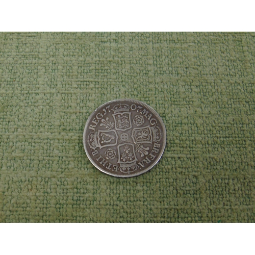 510 - 1707 Queen Anne silver half crown.