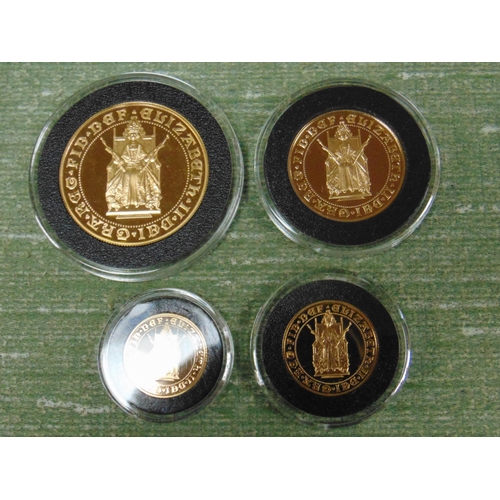 118 - Hattons of London cased set of four 1989 Gold Sovereigns, with certificates.