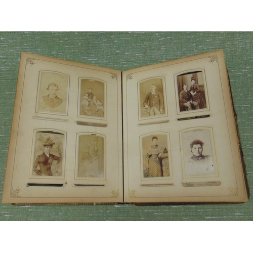 2 - Cabinet / Carte de visite photograph album, Caernarvon / Bangor / Birkenhead interest.