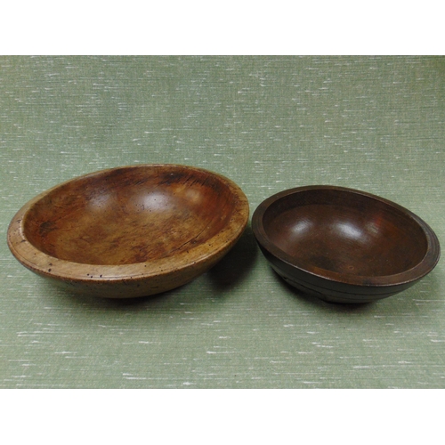 31 - Sycamore dairy bowl and a smaller example. (2)