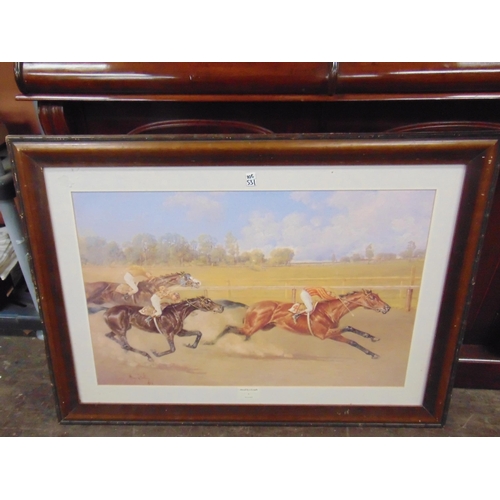 531 - Henry Stull, large framed and glazed colour print, Kentucky Derby.