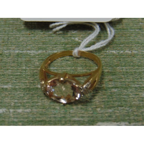 65 - 9 K Alexandrite yellow gold ring, size P/Q .