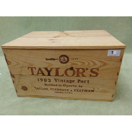 1 - Case of Taylor's 1983 Vintage Port.