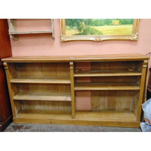 373 - Pine bookcase, having adjustable shelves. 38 x 72 x 14