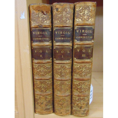 131 - John Connington, three volumes, The works of Virgil.