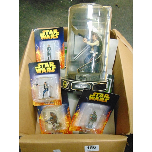 156 - Collection of Star Wars figures in blister packs.