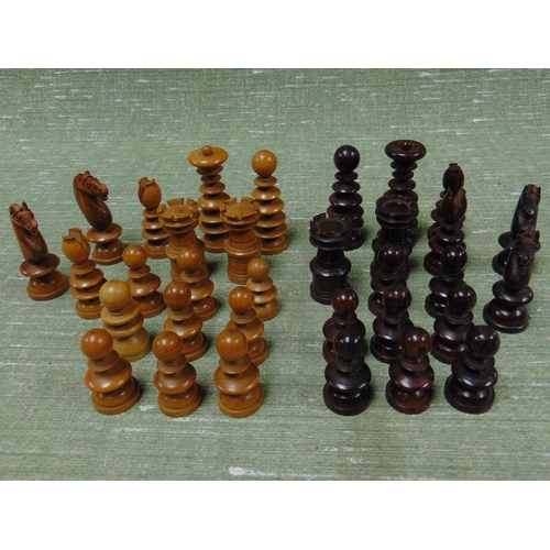 198 - Wooden chess set.