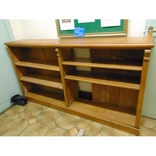 373 - Pine bookcase, having adjustable shelves. 38 x 72 x 14