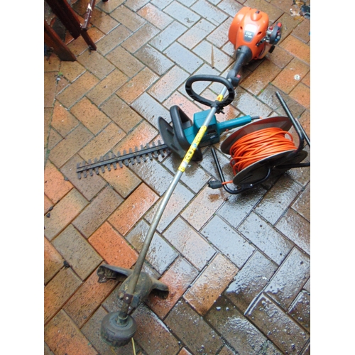 394 - Black & Decker electric hedge trimmer, etc.