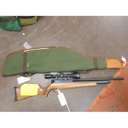 4 - Daystate  Han air rifle with scope, in slip. Please note: Purchasers must be over 18 and photographi... 