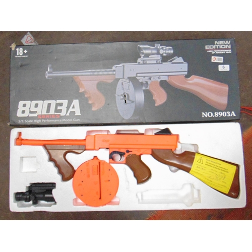 6 - Boxed 8903A series air soft weapon. Please note: Purchasers must be over 18 and photographic ID must... 