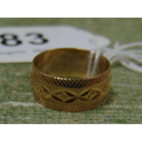 83 - 9ct gold ring, size M. 3.6 gms.