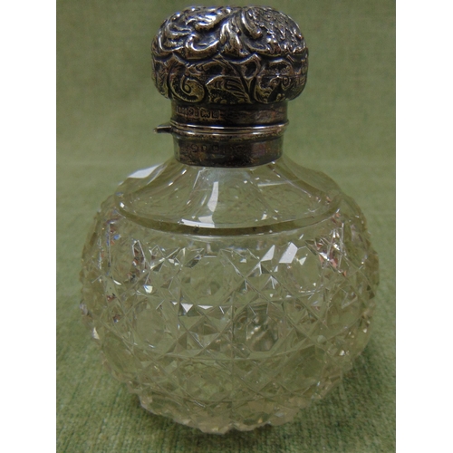 160 - Antique silver mounted dressing table jar.