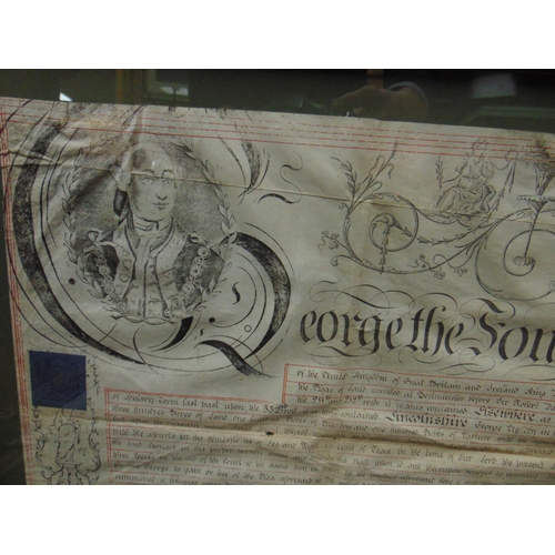 398 - Framed and glazed George VI letter of Marque    
22x 31