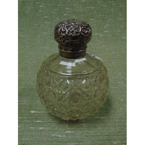 160 - Antique silver mounted dressing table jar.