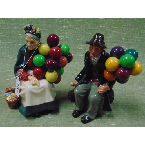 165 - Two Doulton figurines, The old balloon seller and the balloon man .