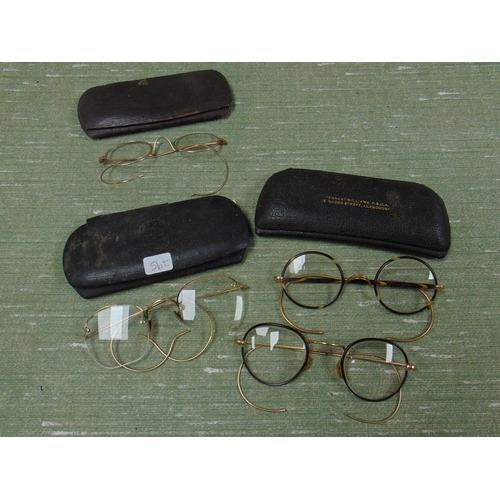 170 - Four pairs of vintage spectacles.