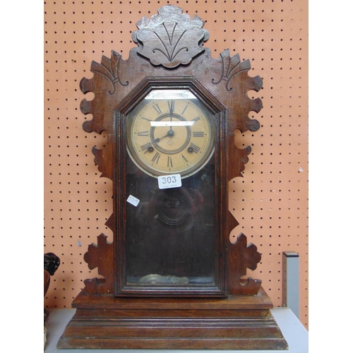 303 - Ansonia mantle clock, having Roman numerals, 22