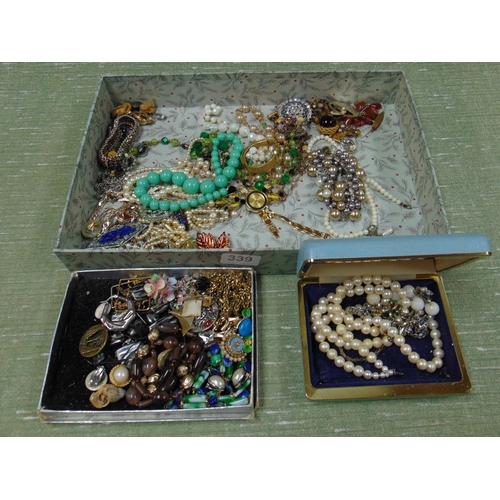 339 - Quantity of costume jewellery.