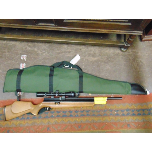 34 - Webley venom viper air rifle with  scope, in slip. Please note: Purchasers must be over 18 and photo... 