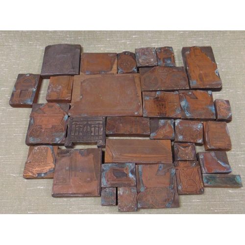 350 - Collection of vintage printer's blocks.