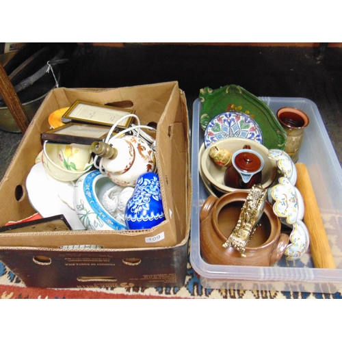 109 - Two boxes of china, etc.